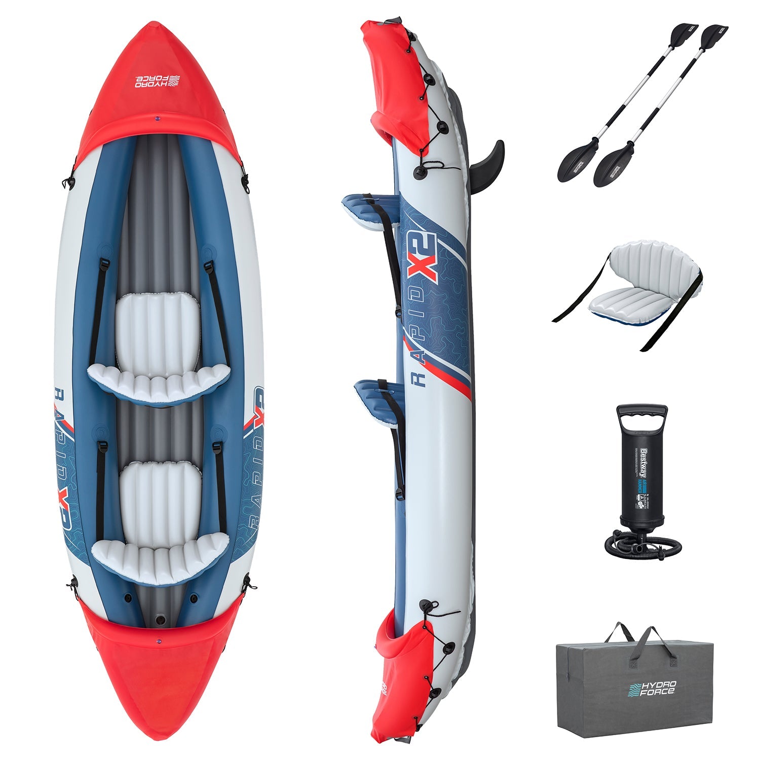 Bestway - Kayak inflable Hydro Force Rapid X2 3,21 m - BricoandPool