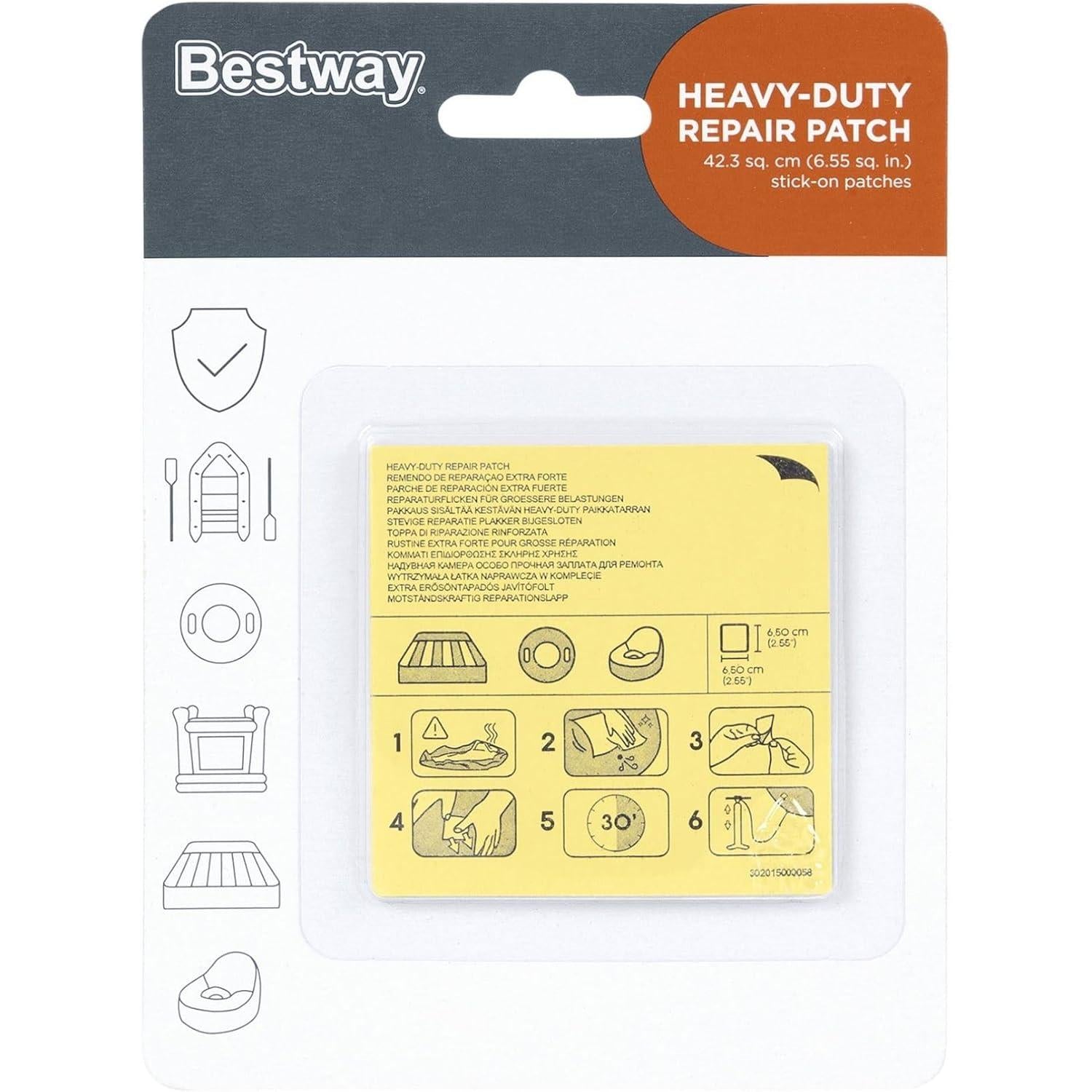 Bestway – Kit de parches de reparación extra fuertes (10 unidades) - BricoandPool