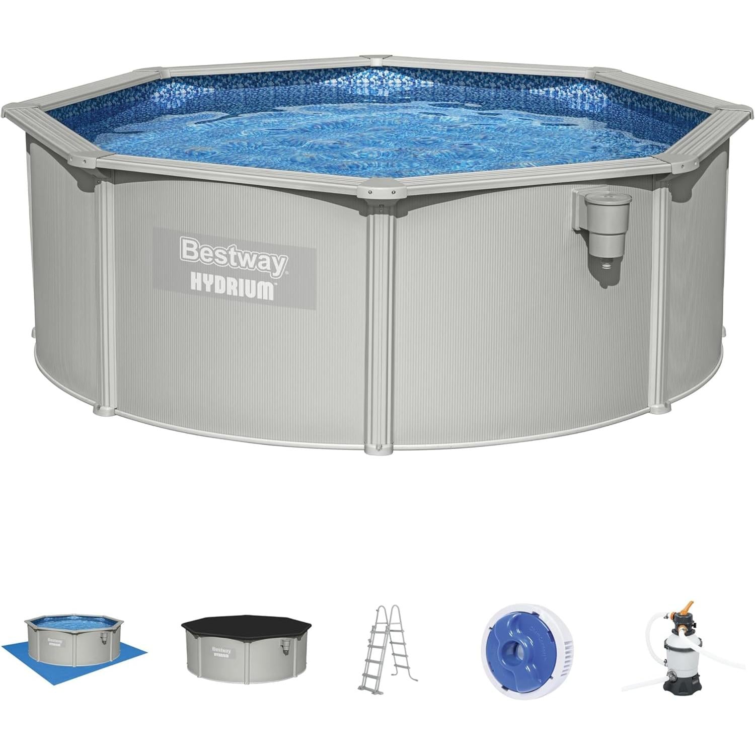 Bestway – Piscina circular elevada de acero Hydrium (366 × 120 cm) - BricoandPool