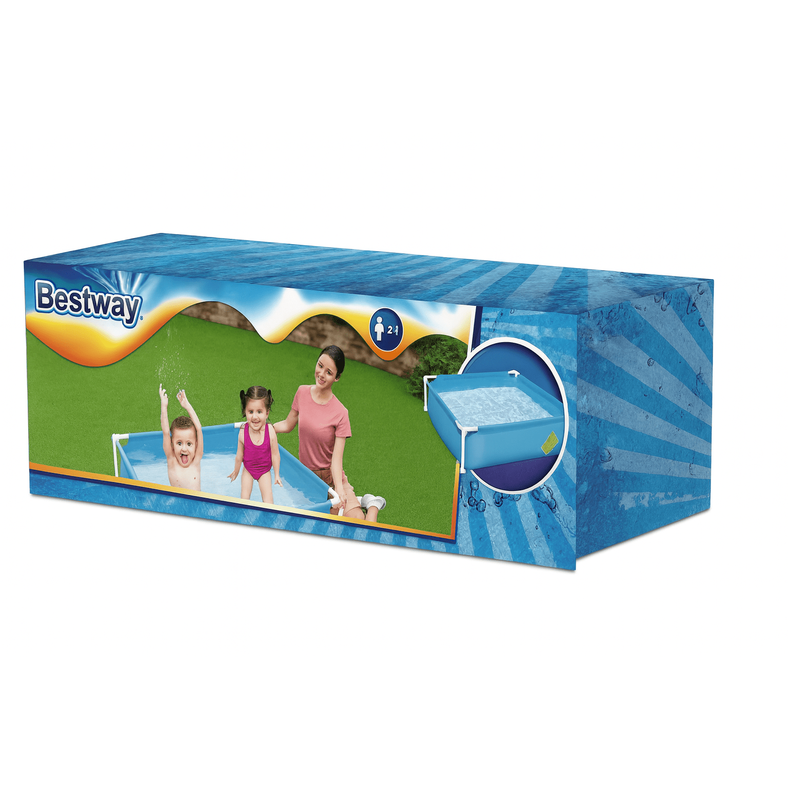 Bestway – Piscina desmontable My First Frame (122 × 122 × 30,5 cm) - BricoandPool