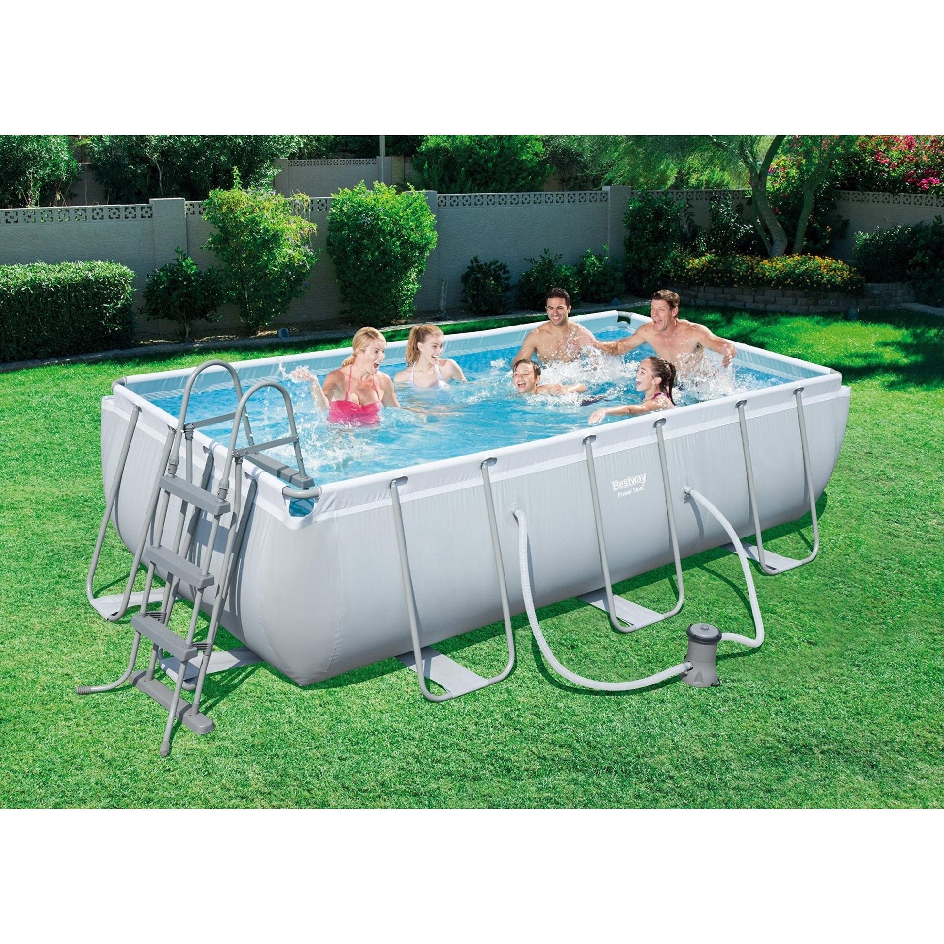 Bestway – Piscina desmontable Power Steel con filtro (404 × 201 × 100 cm) - BricoandPool