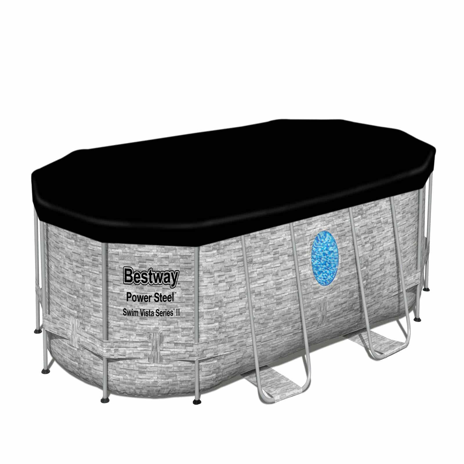 Bestway – Piscina desmontable Power Steel con filtro (549 x 341 x 122 cm) - BricoandPool