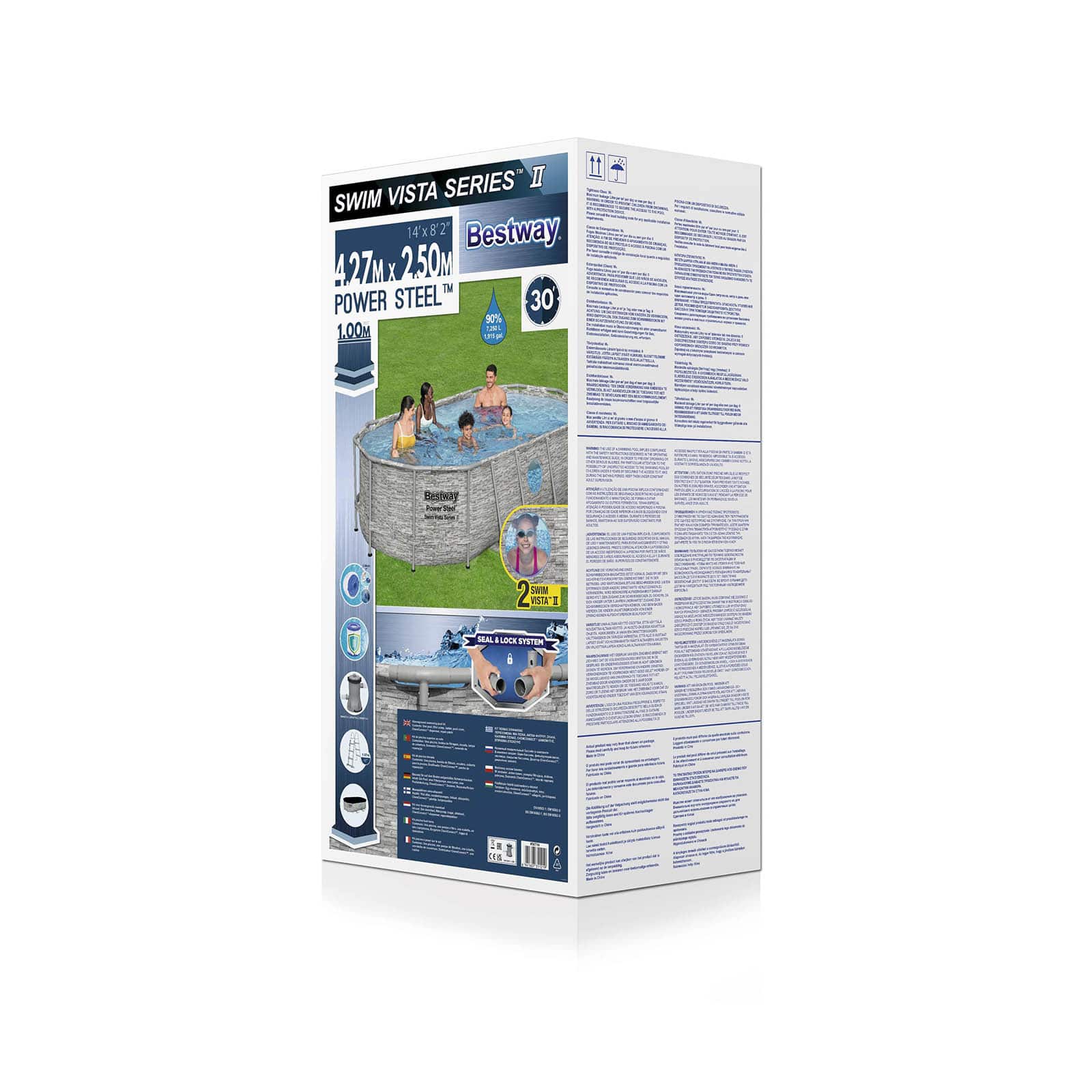 Bestway – Piscina desmontable Power Steel con filtro (549 x 341 x 122 cm) - BricoandPool