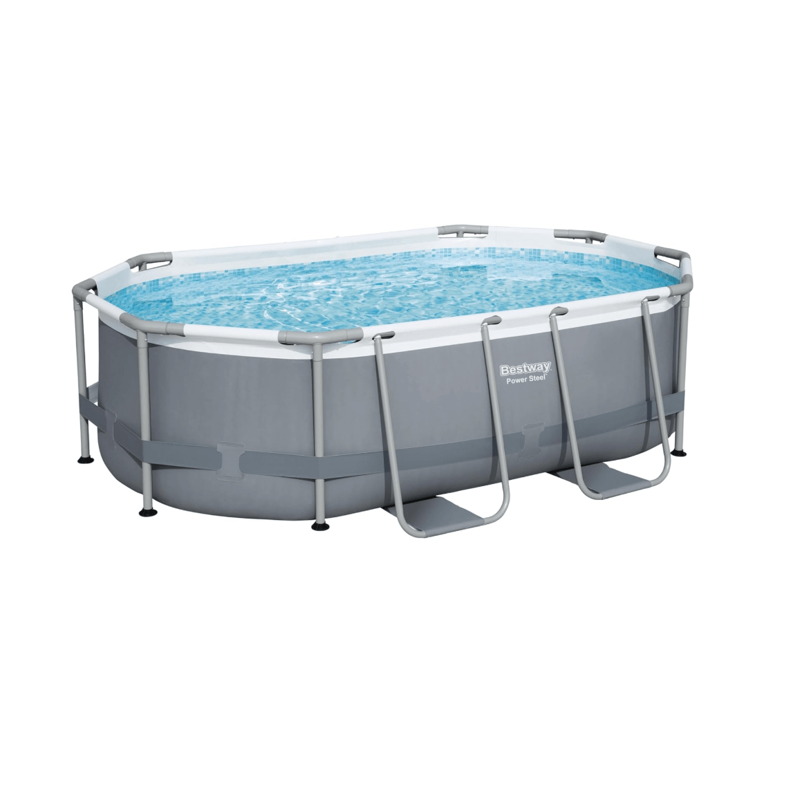 Bestway – Piscina desmontable Power Steel Ovalada con filtro (305 × 200 × 84 cm) - BricoandPool