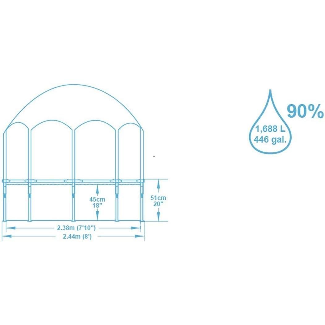 Bestway - Piscina desmontable Splash - In - Shade tubular infantil 244 x 51 cm con parasol - BricoandPool