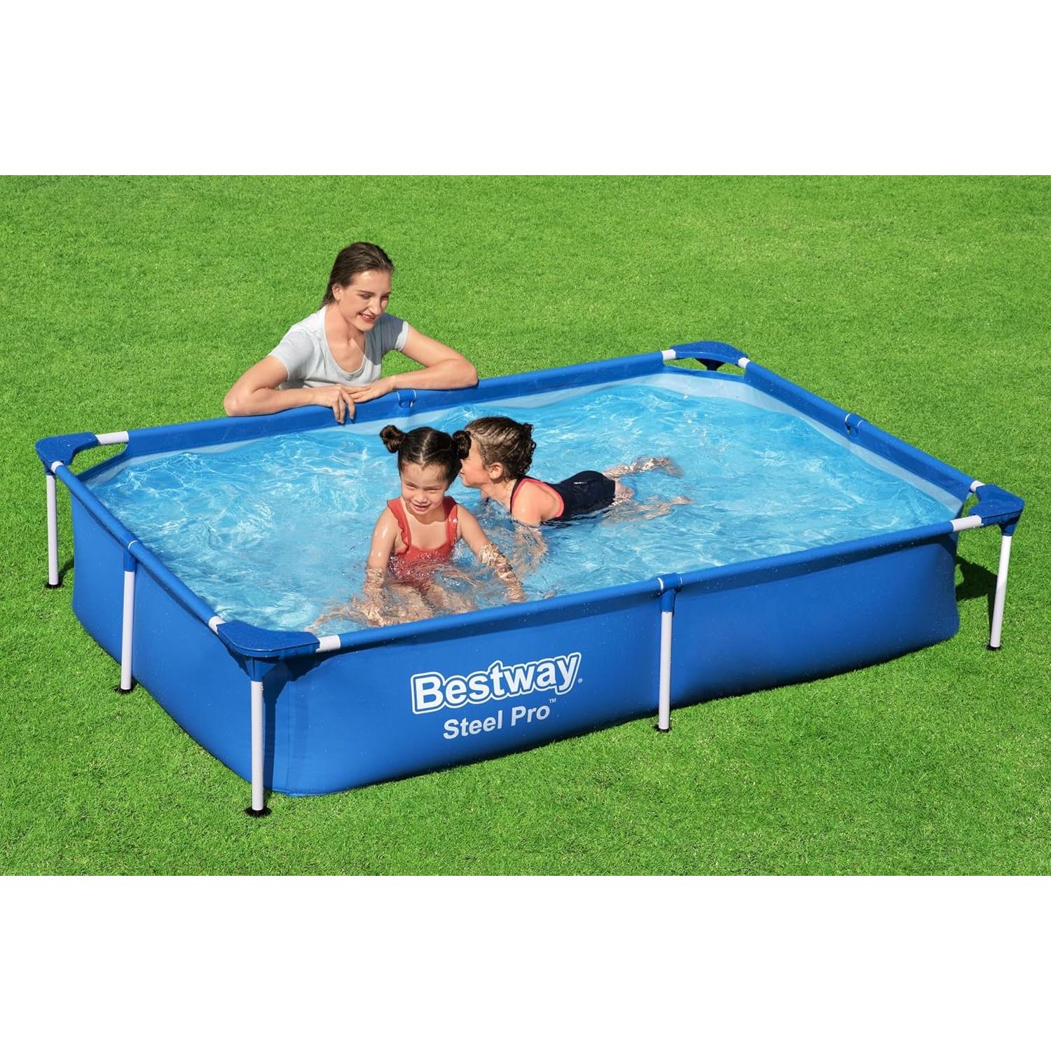 Bestway – Piscina desmontable Splash Jr. Frame (221 × 150 × 43 cm) - BricoandPool
