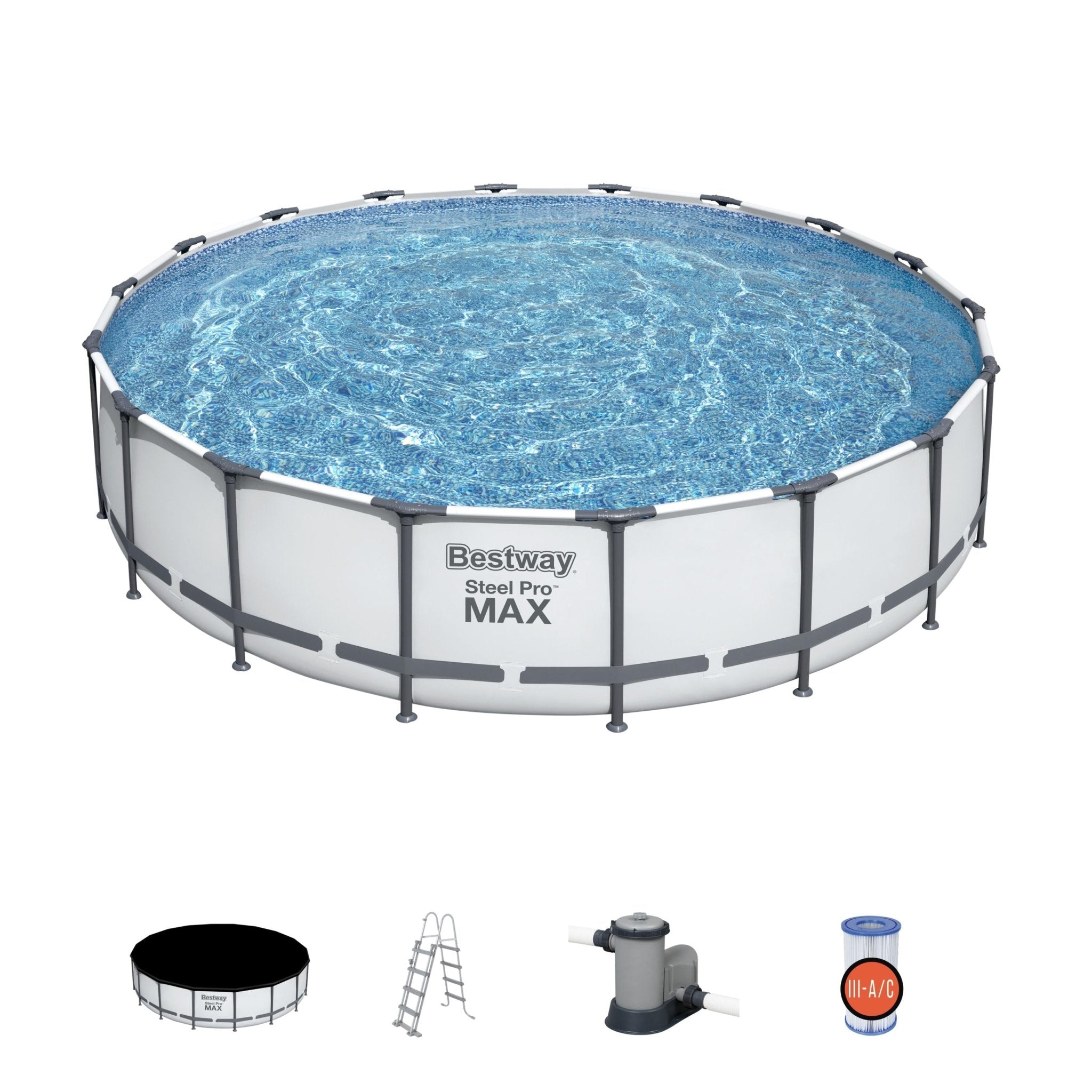 Bestway - Piscina desmontable Steel Pro Max 549 x 122 cm redonda - BricoandPool