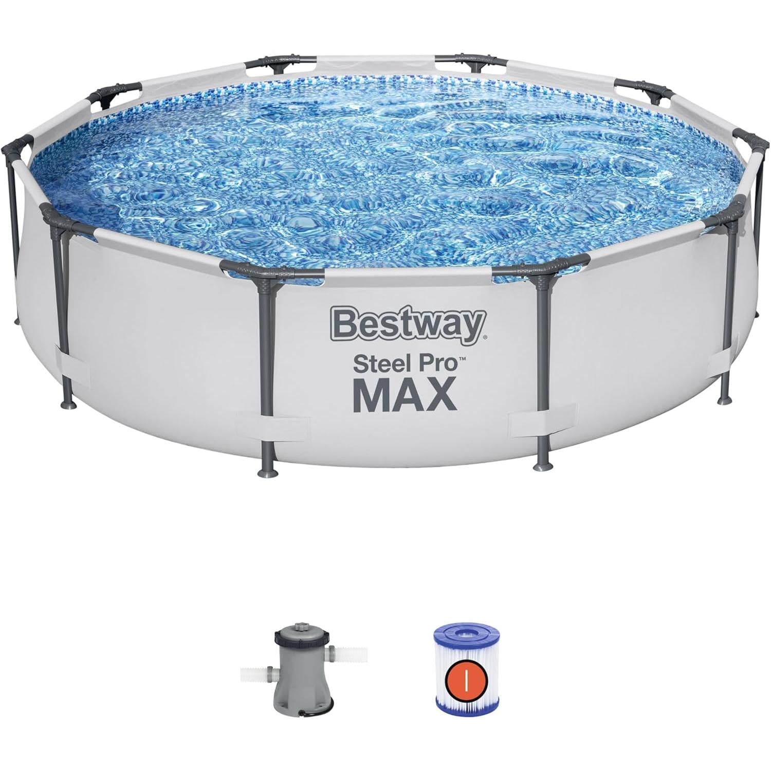 Bestway – Piscina desmontable Steel Pro MAX con filtro (305 × 76 cm) - BricoandPool