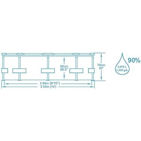 Bestway – Piscina desmontable Steel Pro MAX con filtro (305 × 76 cm) - BricoandPool