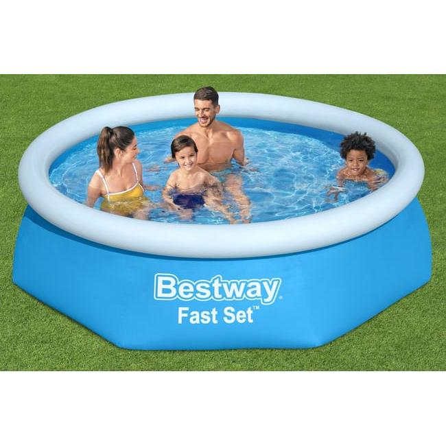 Bestway – Piscina hinchable Fast Set con depuradora (244 × 61 cm) - BricoandPool