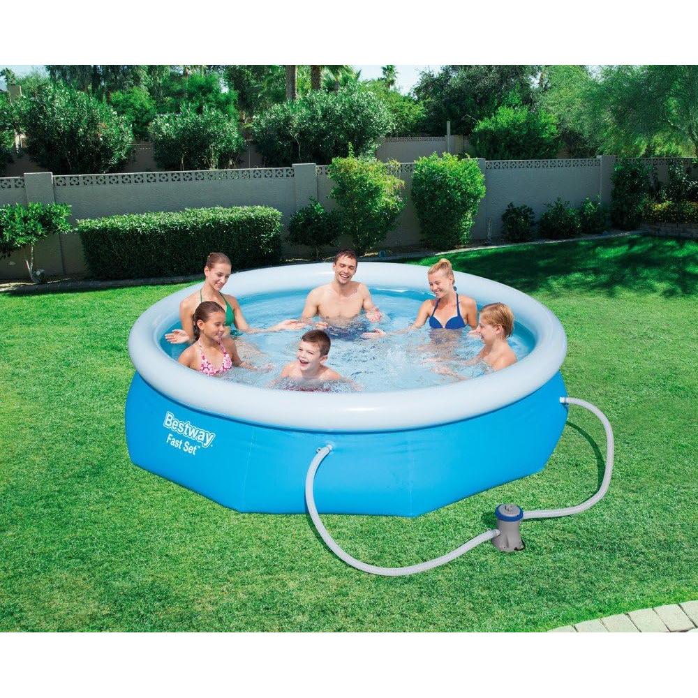 Bestway – Piscina hinchable Fast Set con depuradora (305 × 76 cm) - BricoandPool