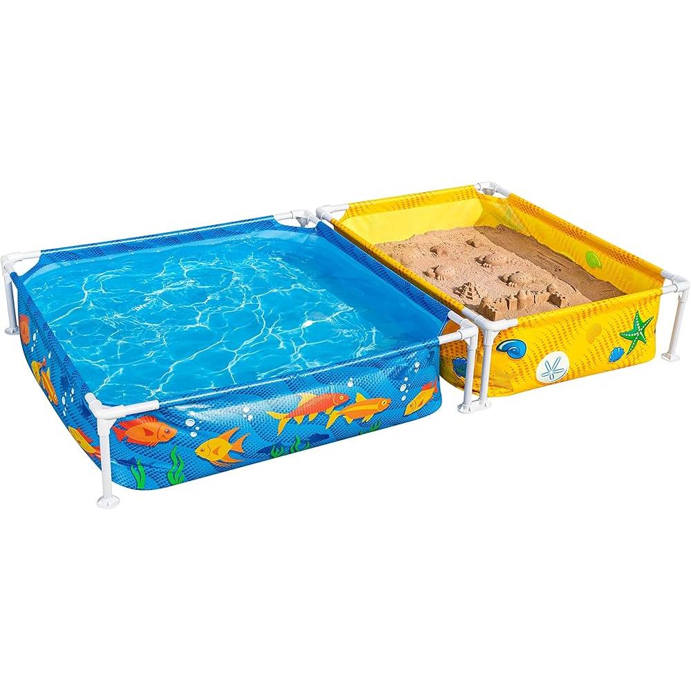 Bestway - Piscina infantil + arenero Steel Pro 213 x 122 x 30,5 cm - BricoandPool