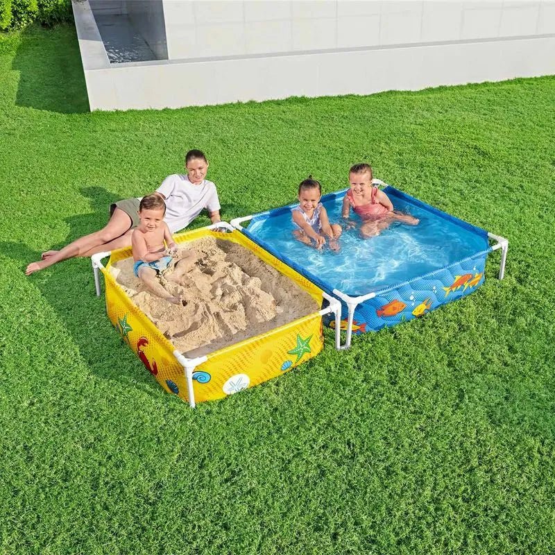Bestway - Piscina infantil + arenero Steel Pro 213 x 122 x 30,5 cm - BricoandPool