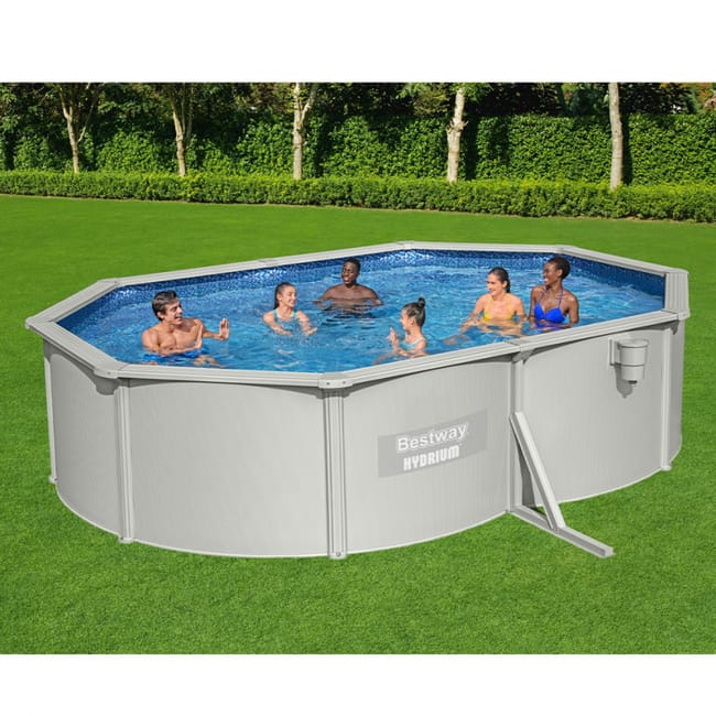 Bestway – Piscina ovalada elevada de acero Hydrium (500 × 360 × 120 cm) - BricoandPool