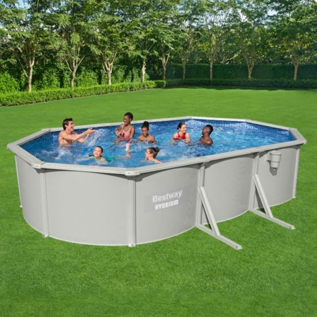 Bestway – Piscina ovalada elevada de acero Hydrium (610 × 360 × 120 cm) - BricoandPool