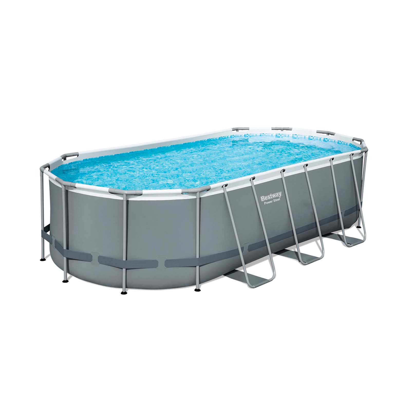 Bestway – Power Steel piscina desmontable ovalada (549 × 274 × 122 cm) - BricoandPool