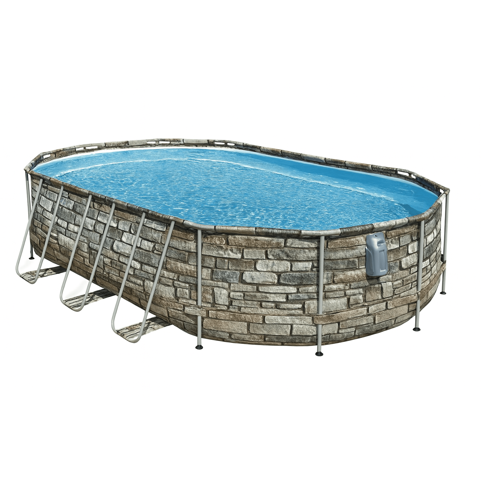 Bestway – Power Steel piscina desmontable ovalada (610 × 366 × 122 cm) - BricoandPool