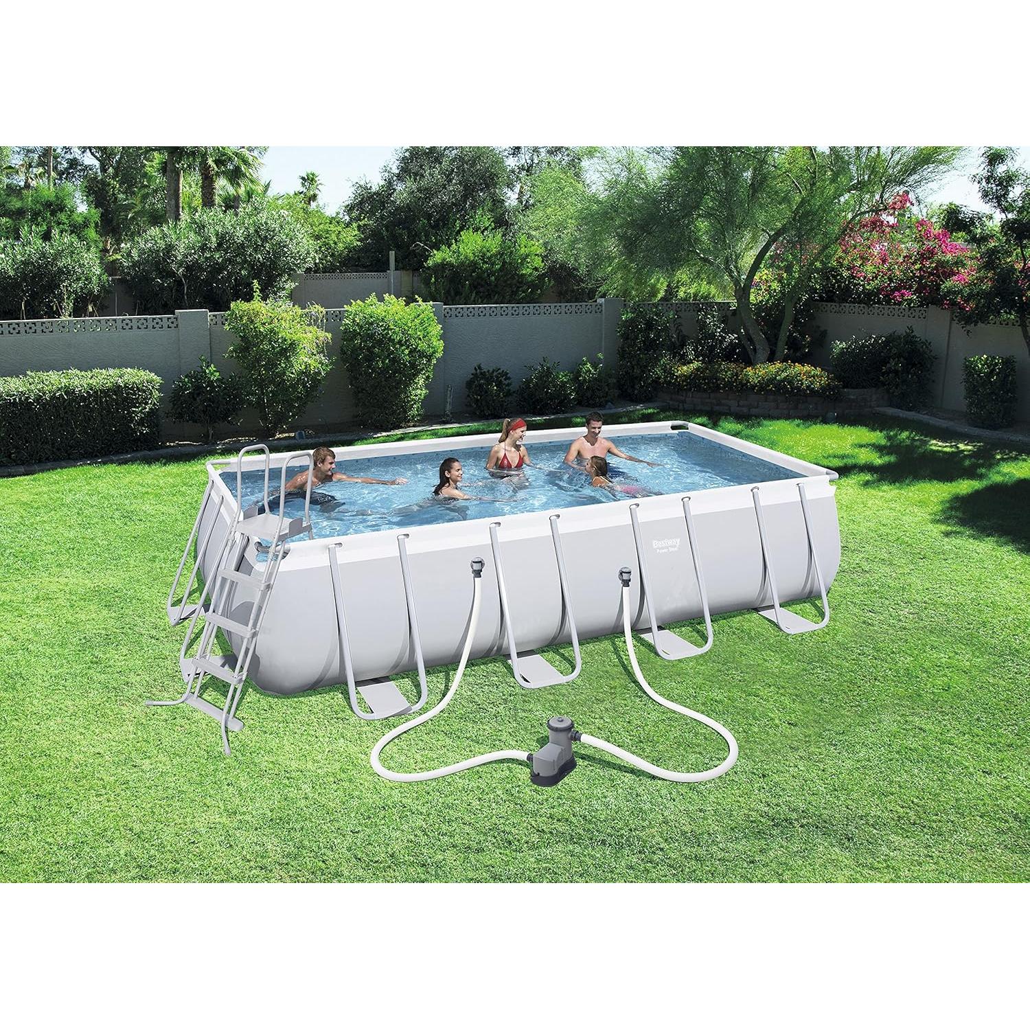 Bestway – Power Steel piscina desmontable rectangular (549 × 274 × 122 cm) - BricoandPool