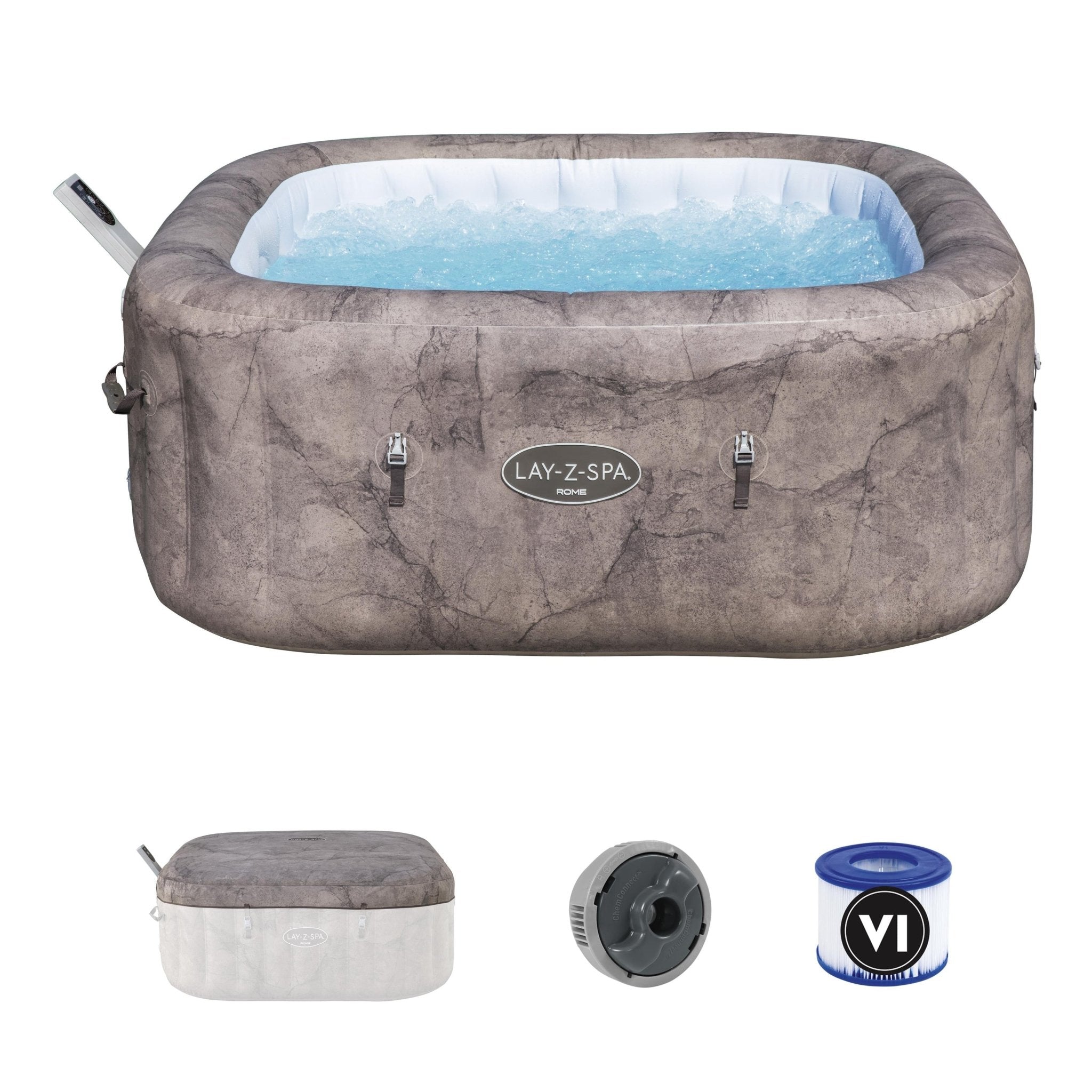 Bestway - Spa hinchable Lay - Z - Spa Rome Smart AirJet UltraFit 6 personas - BricoandPool