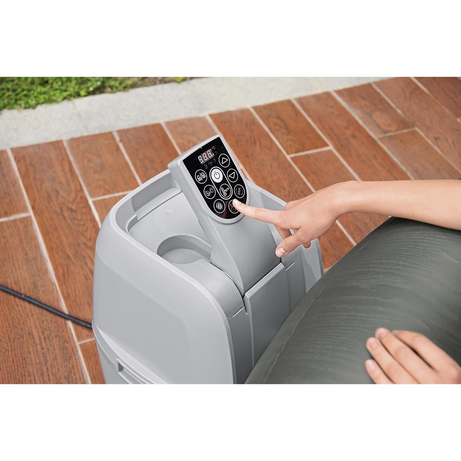 Bestway - Spa hinchable rectangular Mauritius Smart AirJet 7 plazas gris - BricoandPool