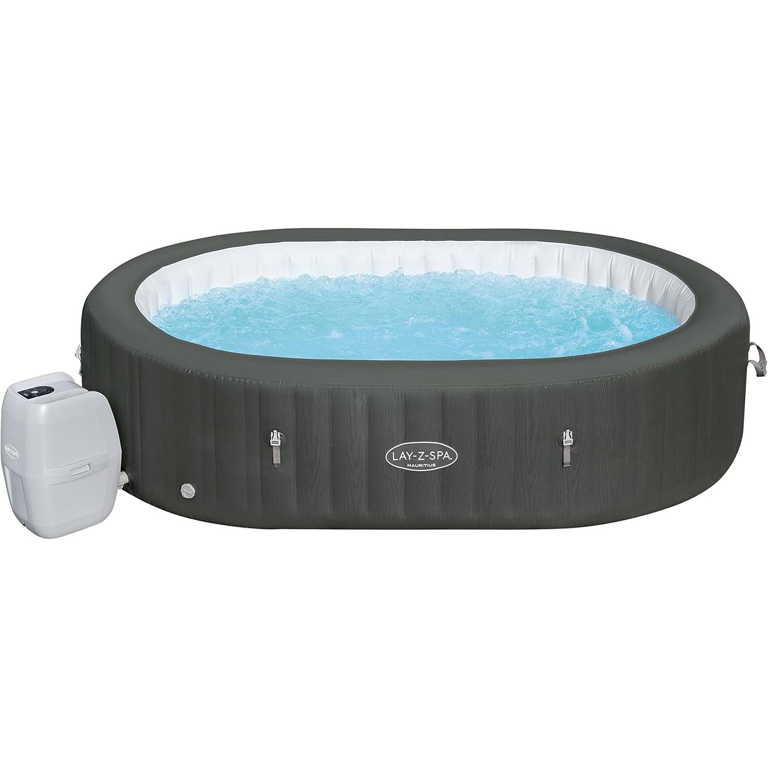 Bestway - Spa hinchable rectangular Mauritius Smart AirJet 7 plazas gris - BricoandPool
