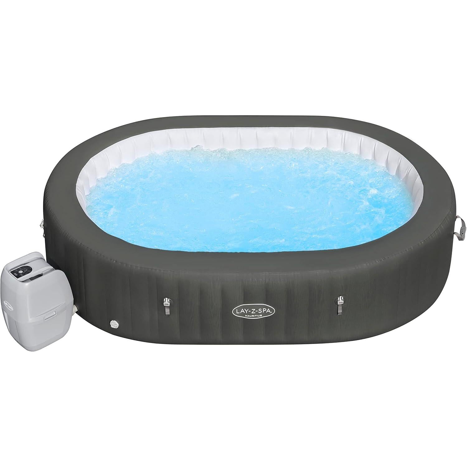 Bestway - Spa hinchable rectangular Mauritius Smart AirJet 7 plazas gris - BricoandPool