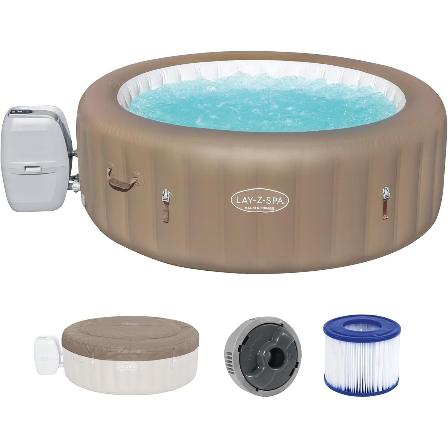 Bestway - Spa hinchable redondo Palm Springs AirJet 6 plazas - BricoandPool