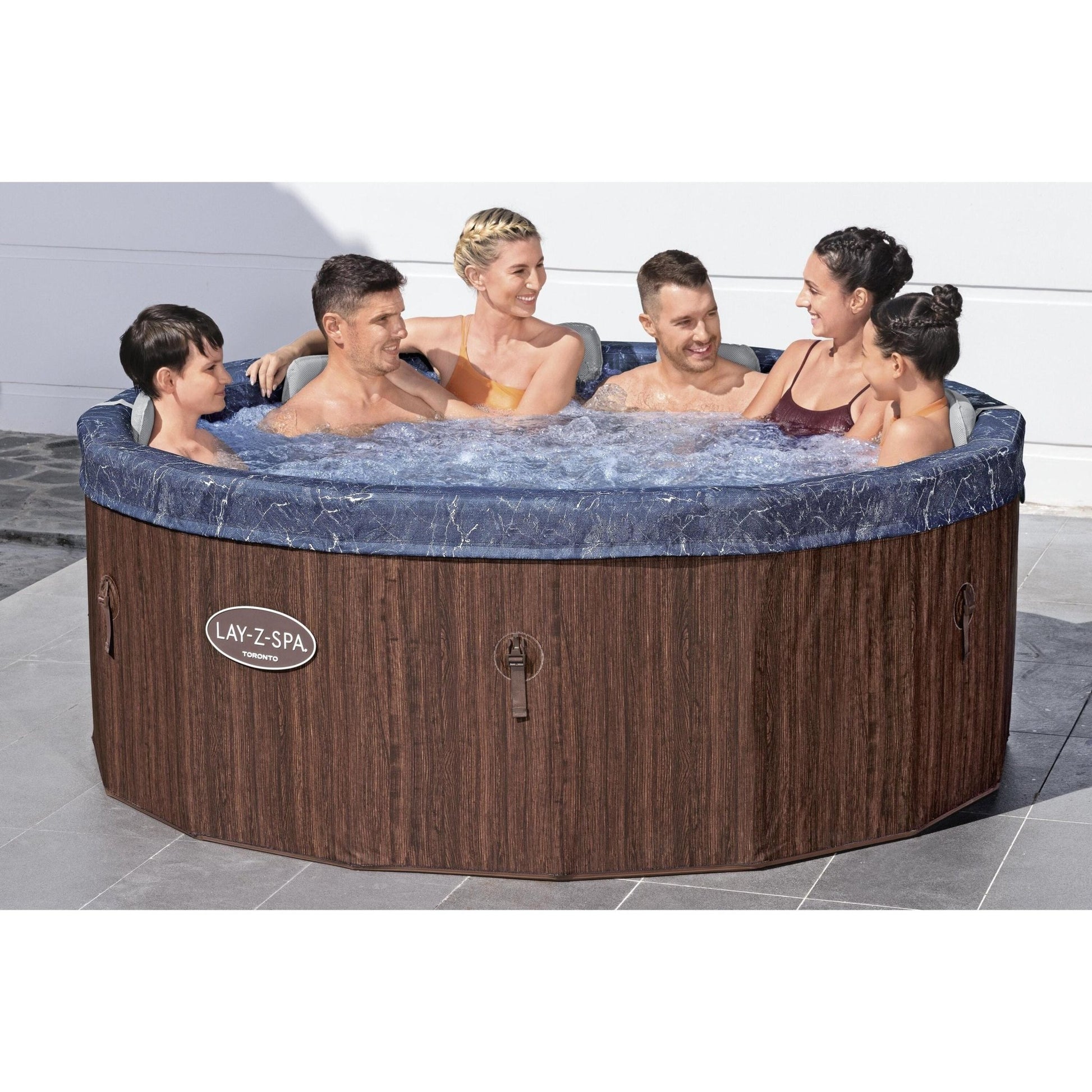 Bestway - Spa hinchable Toronto 1,90 m x 70 cm redondo rojo profundo - BricoandPool