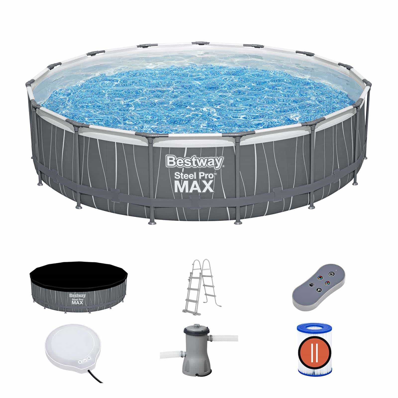 Bestway – Steel Pro Max piscina desmontable circular (457 × 107 cm) - BricoandPool