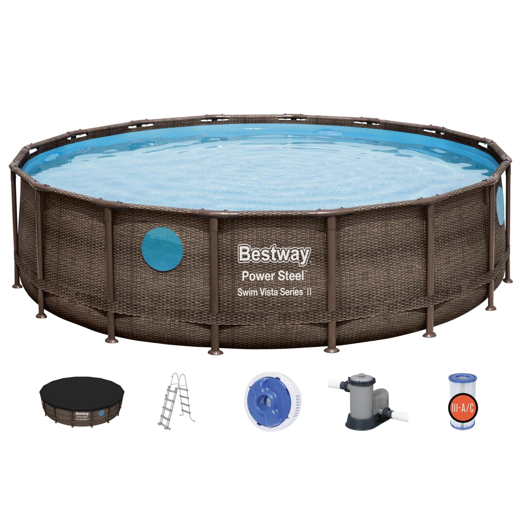 Bestway – Steel Pro Max piscina desmontable circular (488 × 122 cm) - BricoandPool
