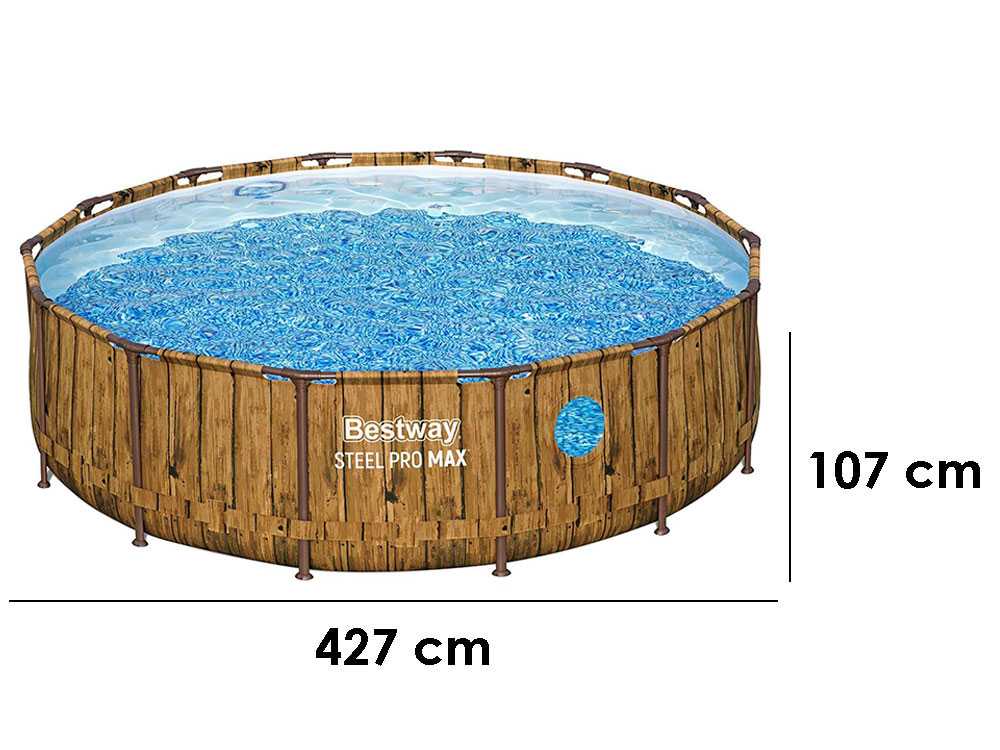 Bestway – Steel Pro Max aufstellpool rund  (488 × 122 cm)