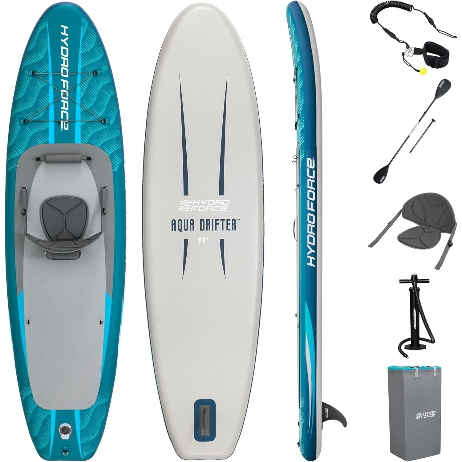 Bestway - Tabla de paddle surf inflable Hydro Force Aqua Drifter con asiento 3,35 m - BricoandPool