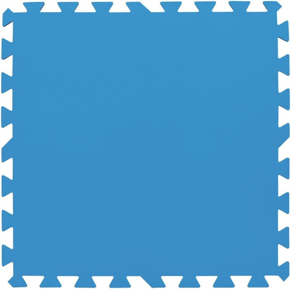 Bestway - Tapiz de suelo de goma azul (50 x 50 cm) - BricoandPool