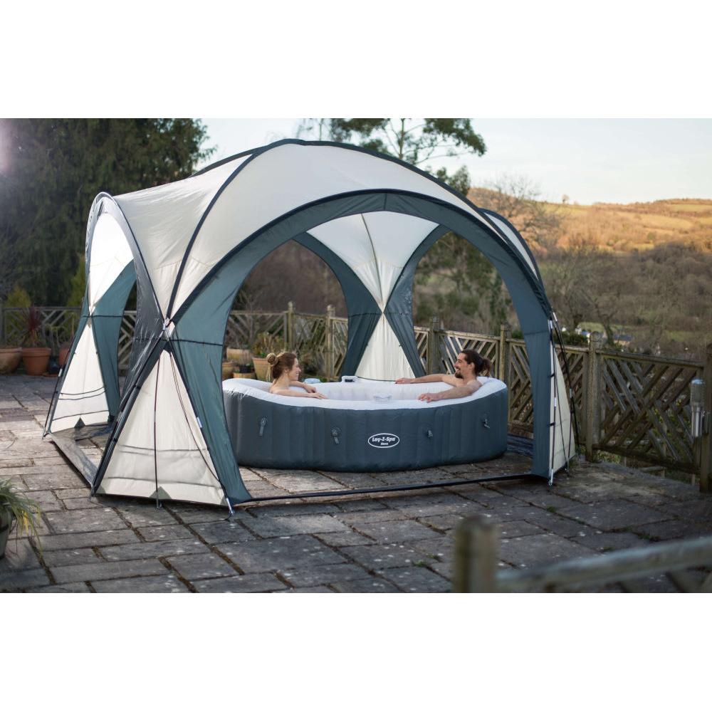 Bestway - Toldo Lay - Z - Spa 60305 para bañera de hidromasaje y piscina 255 x 390 x 390 cm gris - BricoandPool