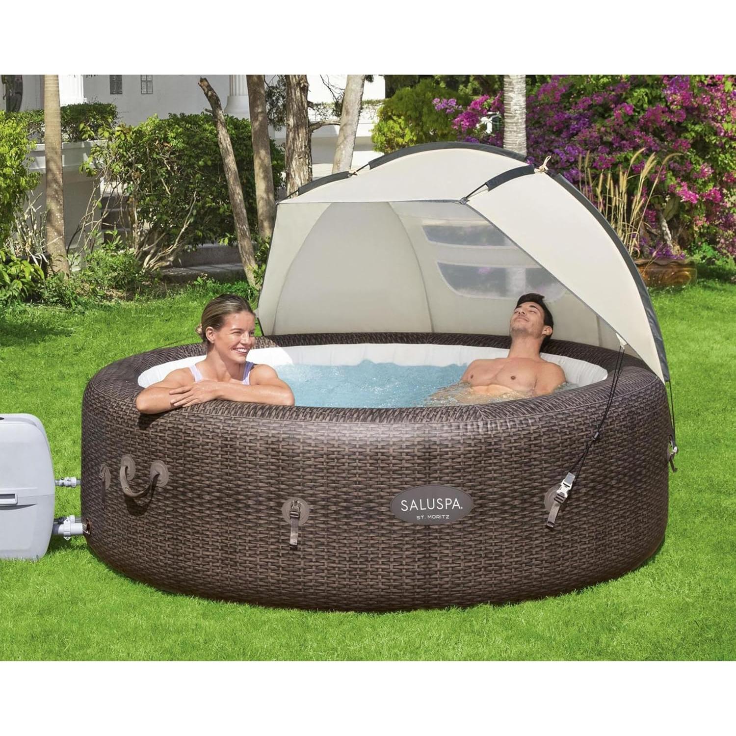 Bestway - Toldo SaluSpa con protección UV resistente al viento para jacuzzis redondos - BricoandPool