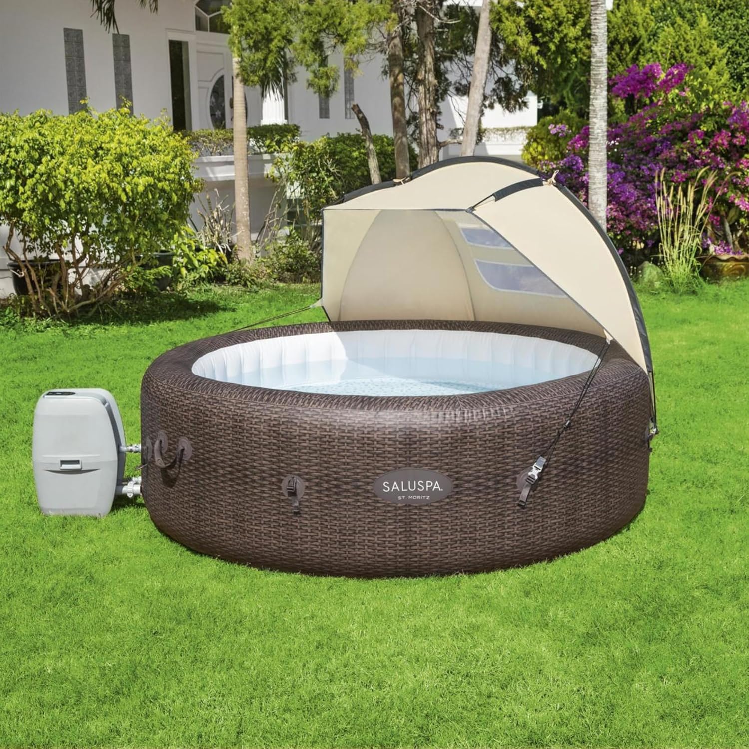 Bestway - Toldo SaluSpa con protección UV resistente al viento para jacuzzis redondos - BricoandPool