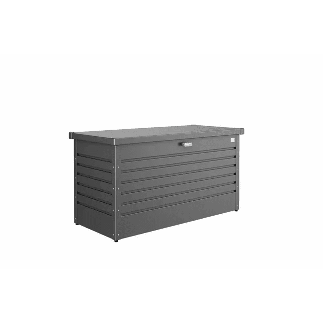 Biohort – Arcón de ocio almacenamiento elegante y duradero para cojines de jardín en color Gris oscuro metálico - BricoandPool