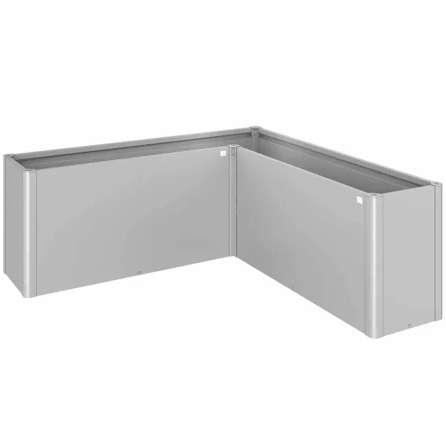 Biohort – Belvedere sistema elevado de cajas de cultivo de metal en color Plata metálica - BricoandPool