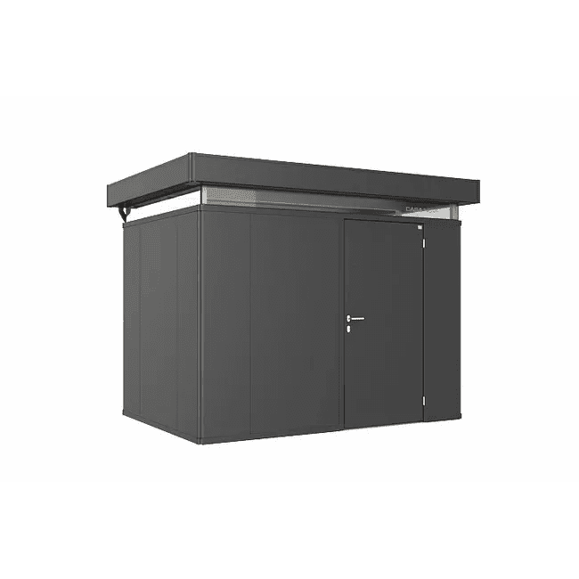 Biohort – CasaNova pérgola de diseño con paredes aislantes en color Gris oscuro metálico - BricoandPool