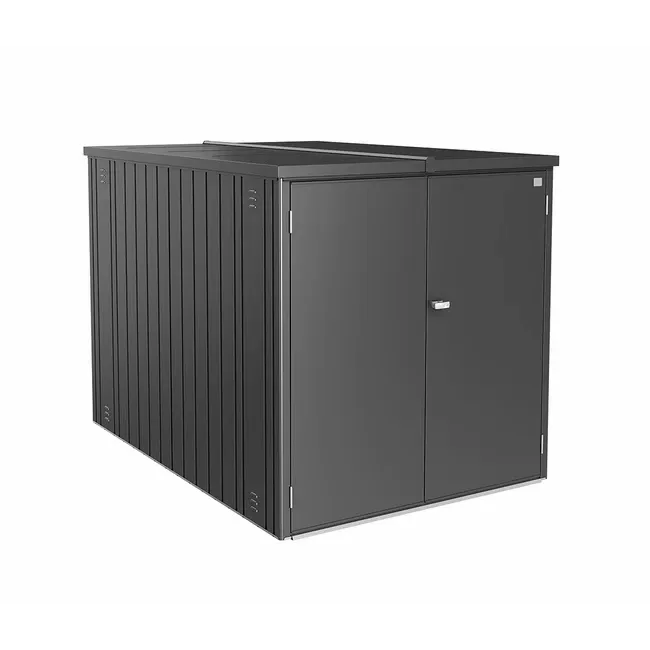 Biohort – MiniGarage metálico ideal para bicicletas (145 x 203 x 150 cm) - BricoandPool