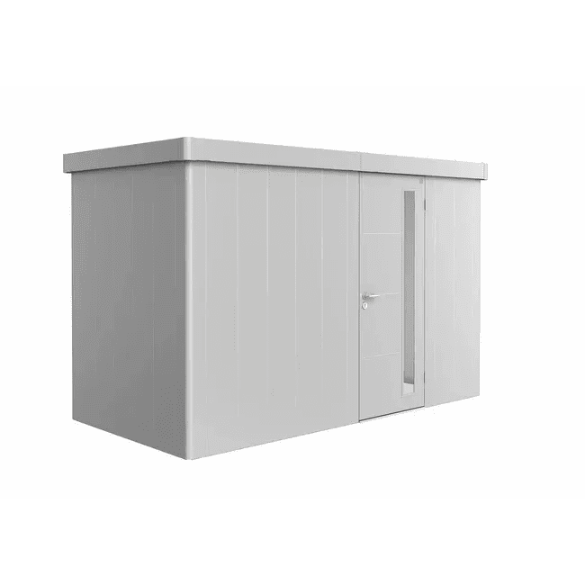 Biohort – Neo Caseta metálica de jardín en color Plata metálica - BricoandPool