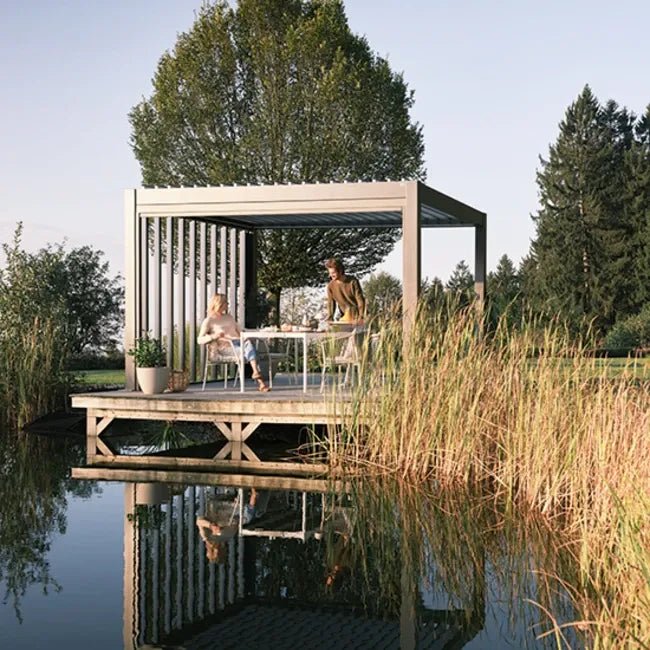 Biohort – Pergola Sombra y espacio exterior - BricoandPool