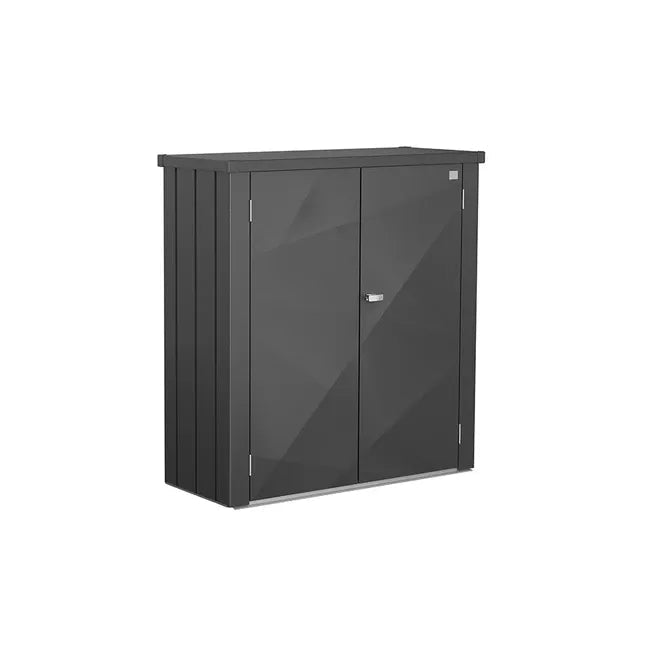 Biohort – Romeo armario de exterior ideal para balcón y terraza en color Gris oscuro metálico - BricoandPool