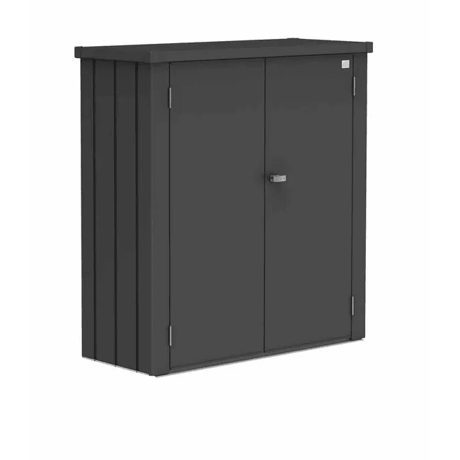 Biohort – Romeo armario de exterior ideal para balcón y terraza en color Gris oscuro metálico - BricoandPool