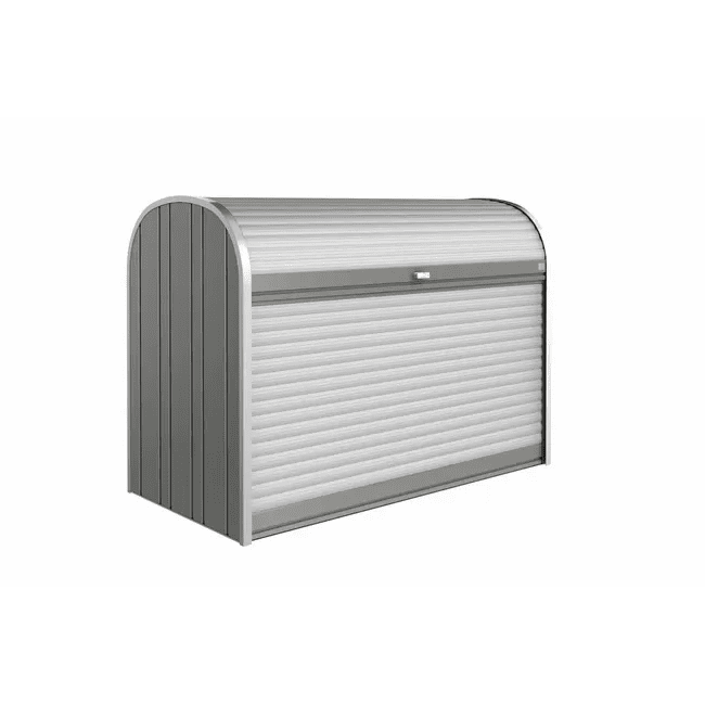 Biohort – StoreMax arcón de persiana multifuncional en color Gris cuarzo metálico - BricoandPool