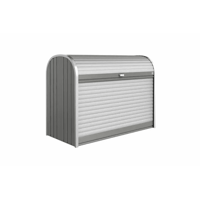 Biohort – StoreMax arcón de persiana multifuncional en color Gris cuarzo metálico - BricoandPool