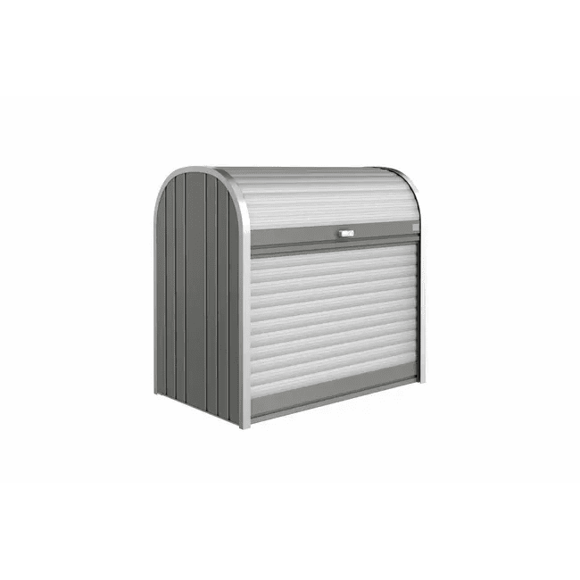 Biohort – StoreMax arcón de persiana multifuncional en color Gris cuarzo metálico - BricoandPool