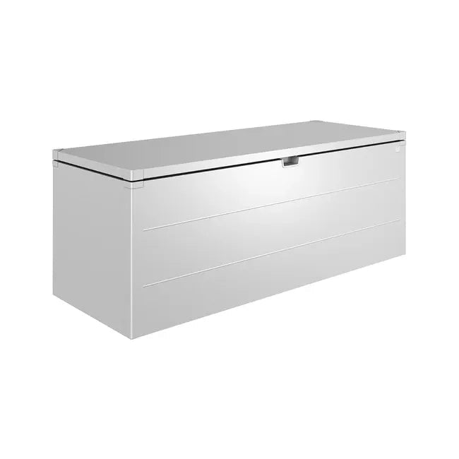 Biohort – StyleBox baúl metálico de diseño para exterior en color Plata metálica - BricoandPool