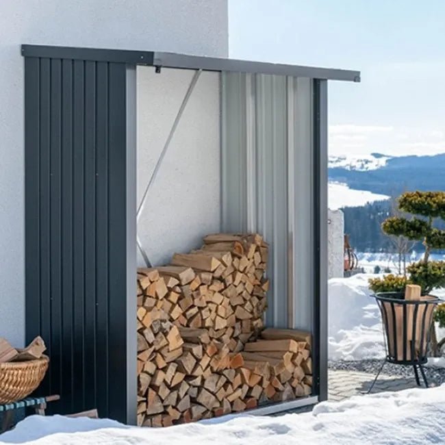 Biohort – WoodStock leñero y armario para equipos todo en uno - BricoandPool