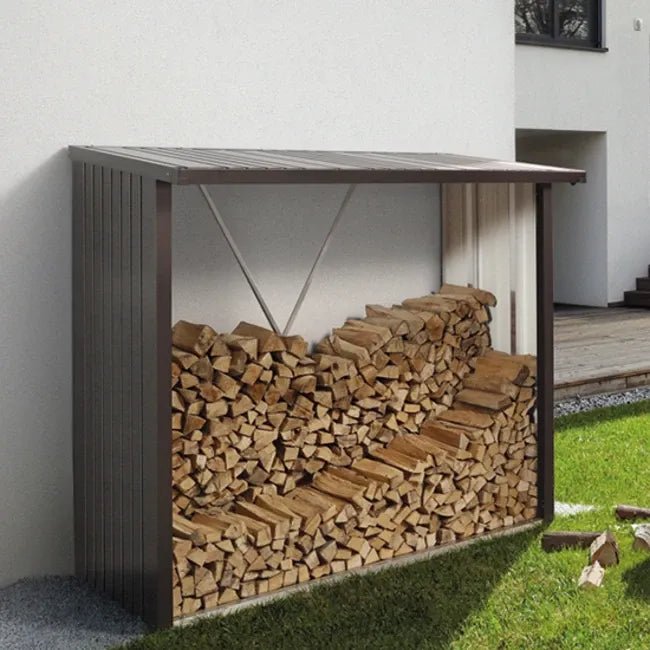 Biohort – WoodStock leñero y armario para equipos todo en uno - BricoandPool